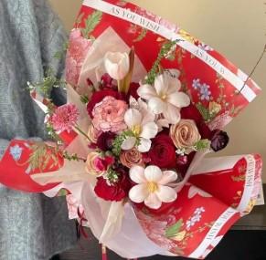Valentine's Day Flower Sea Flower Packaging Paper
