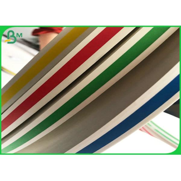60G 120G 15MM 14MM Slit White Kraft Paper Roll For Colours Striped Paper Straws