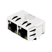 Porto duplo Magjack de LPJ26204AENL Rj45, cruz Pluse J8064D628ANL do conector 10/100BT