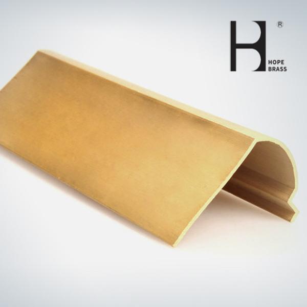 Fashion Decorative Extruded Armrest Use Copper Alloy Profiles Brass Extrusiong Profiles Brushing, Polishing, Plating