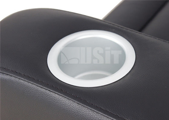 700mm Gravity Home Cinema Chairs Genuine Leather Material With Silver Cupholder