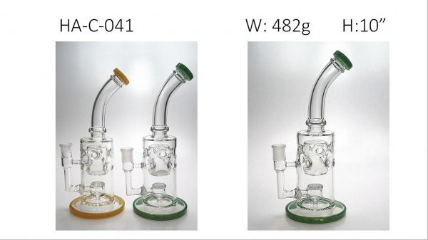 HandBlown Pyrex 10 Inch Glass Water Bong 14mm For Weed Dry Herb