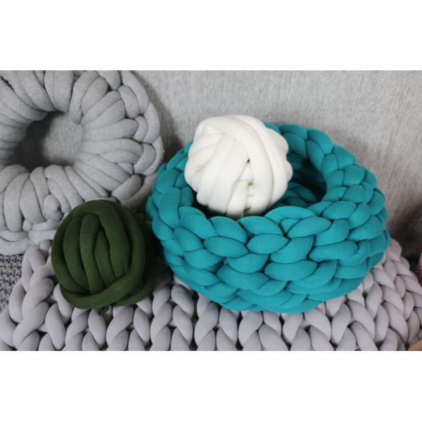 Cosy Crocheted Chunky Knit Cat Bed Nonslip Washable 35cm 40cm 45cm Donut Cat Bed