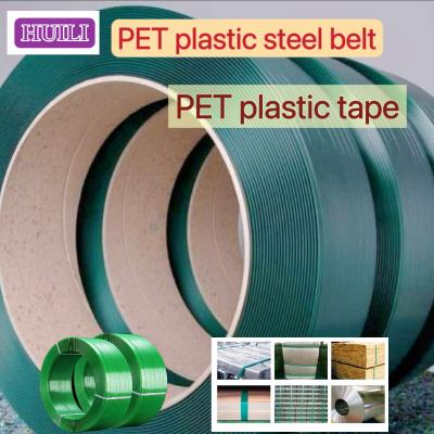 100-1000KG Pull Green Color PET Strapping Band Corrosion Resistance Custom Color