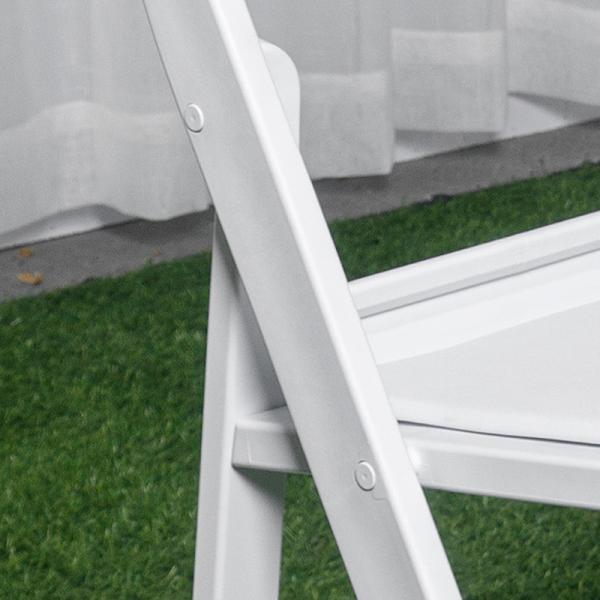 PP cushion padded White Plastic chaise napoleon Folding Chairs for Wedding Party Event