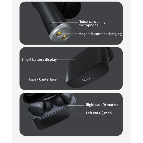 Шум TWS истинный беспроводной Bluetooth стерео Earbud отменяя Earbuds на спать Джерри 8973