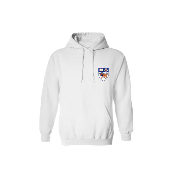University Hoodie Comfortable Printing Logo White Campus Fashion for College Outfits