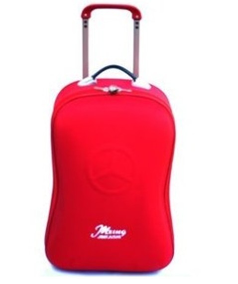 Women Red Portable and fashionable design polyester/ nylon Trolley Bag
