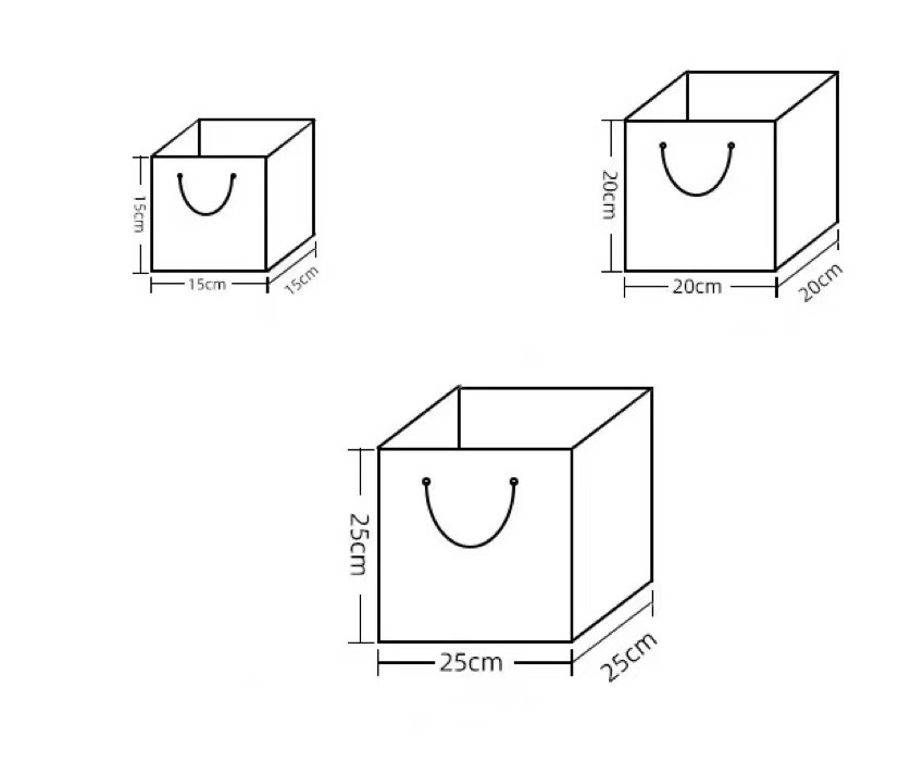 хозяйственные сумки чистой бумаги 15x15x15