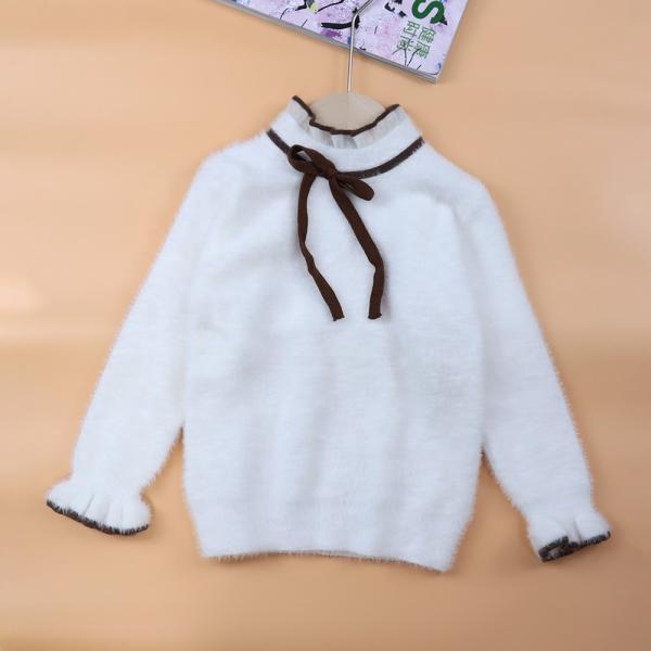 Baby Clothes Kids' Coat Winter Girls Feather Yarn Sweater Pullover Cute Baby Girls Sweater