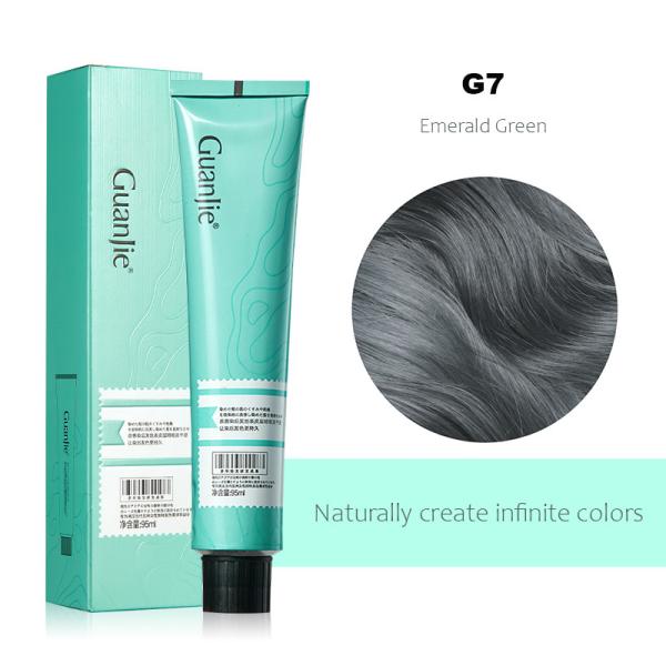 G7 Emerald Green Hair Color Shadow Sample Book Cream for Non-Irritating Hair Dye