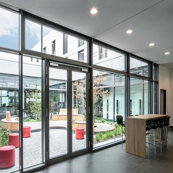 Casa de escritório Vila sob medida Moderna vedação design impermeável Alumínio porta de casamento