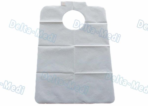 Customized Disposable Dental Bibs / Apron White Color Easy To Wear