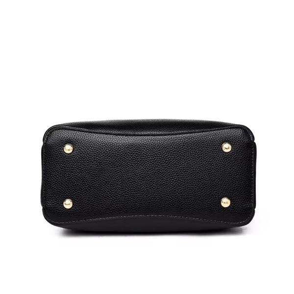 Medium Size Women's Leather Handbag Designer Shoulder Bag with Geometric Pattern