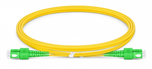 SC APC to SC APC Duplex G.652.D Single Mode PVC Jacket Fiber Optic Patch Cord (FOPC)