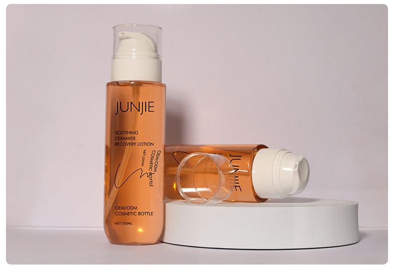 Custom Logo 200ml 250ml White Clear Thickened Bottle With White Lotion Pump For Body Oil Shampoo Conditioner
