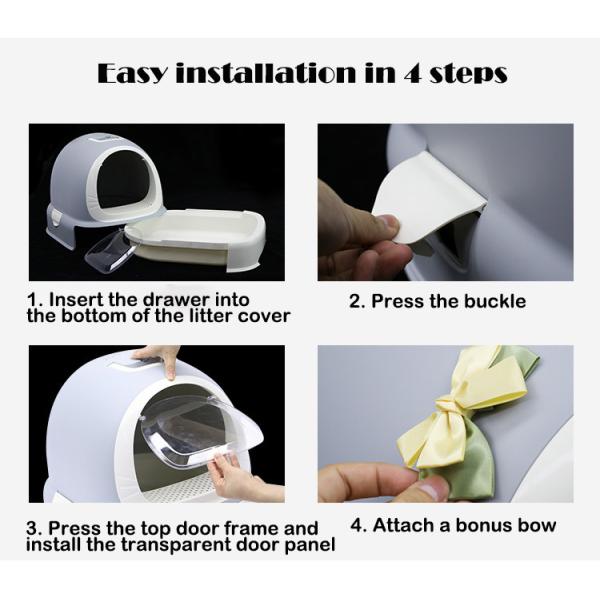 Automatic Cleaning Plastic Cat Litter Box for Multiple Feline Friends