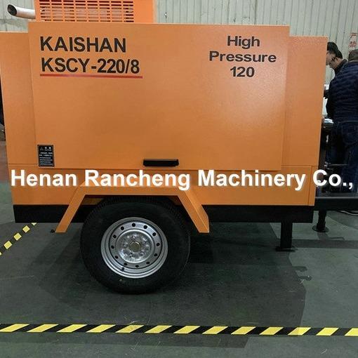 KSCY220/8 エアコンプレッサー 75HP ディーゼルエンジン スクリュー 携帯エアコンプレッサー