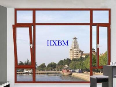A força aumentou Alu Windows de madeira, cor personalizada Windows de alumínio folheado de madeira