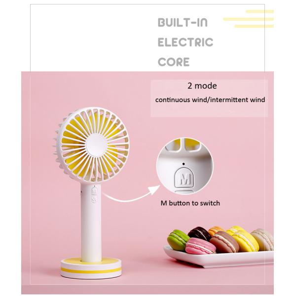 Основания вентилятора Macaron вентилятор Usb мини портативного Handheld сподручного магнитного мини перезаряжаемые