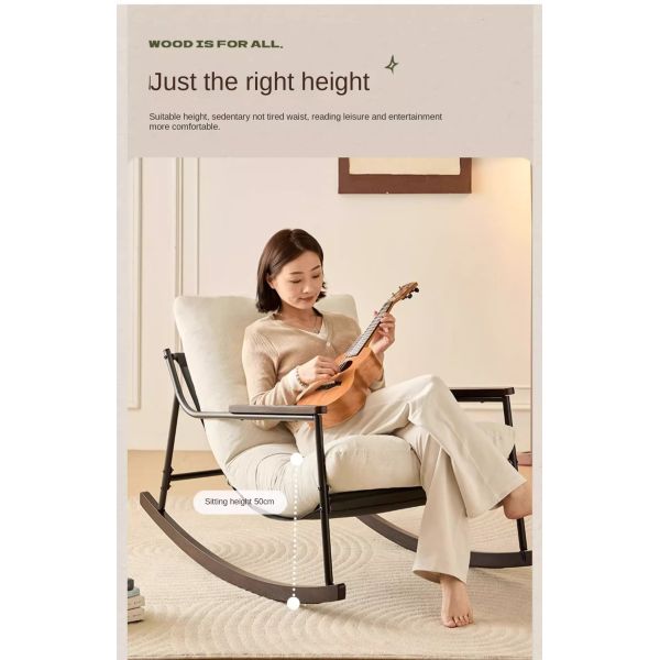 Light Luxury Modern Ergonomic Durable Rocking Recliner Chair for Bedroom Apartment Living Room Balcony