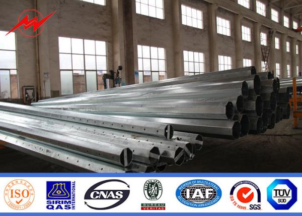 30m power coating galvanized Eleactrical Power Pole for 110kv cables