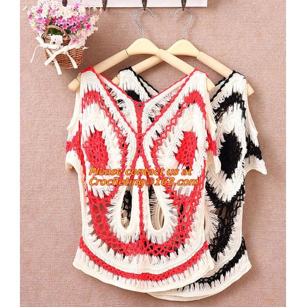 Blouse, Women, Hollow Out, Loose, Beach Crochet, Bikini, Blouses, Long Sleeve, Maxi Shirts