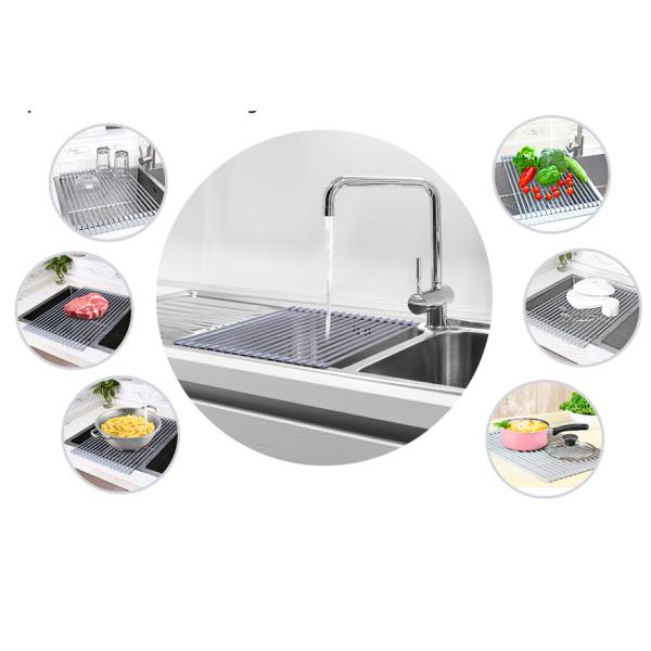 толщина 1.5mm свертывает вверх стеллаж для просушки раковины складной Multi силикон покрыл