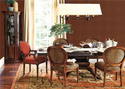 Simple Design Modern American Style Wallpaper Non Woven Materials , Brown Color
