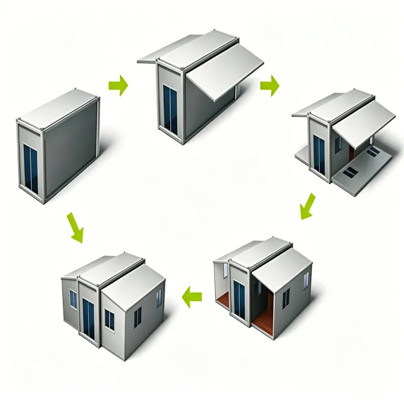 Luxury Expandable Container House with Double Wing Design