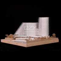 Maquette architecturale en bois de l'Hôtel Monte-Carlo au 1:100