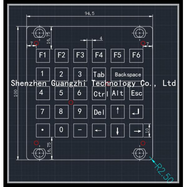 29 Keys USB 5x6 Matrix Stainless Steel Metal Keypad