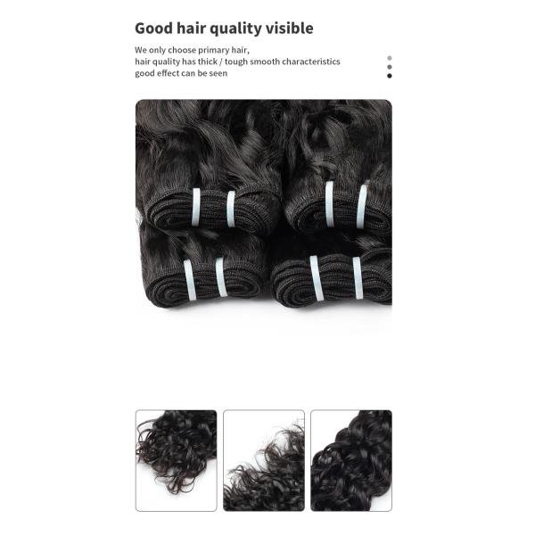 No Shedding Brazilian Water Wave Bundles , 45.72cm 18 Inch Human Hair Bundles