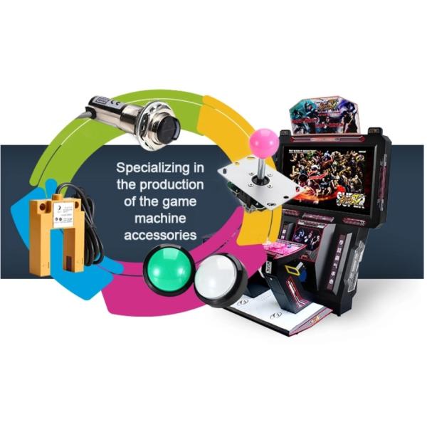 Микро- кнюппель машины видеоигры пути переключателя красный/желтый цвет/зеленый цвет