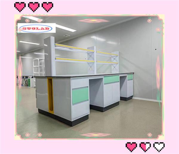 L*1500/750 W *800/850mm H Chemistry Lab Bench Epoxy Resin Sink Goverment Laboratory Furniture