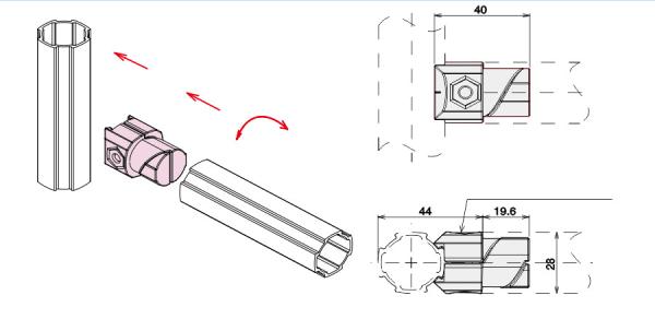 Type intérieur sablant Slivery angle multi de joints en aluminium de tuyauterie d'AL-1-S de S
