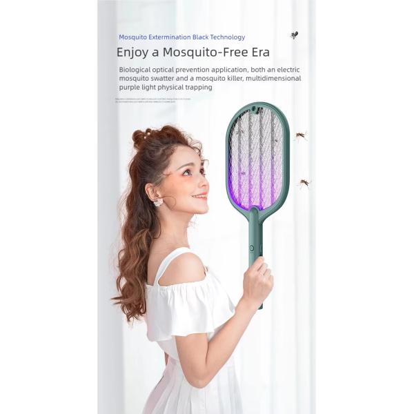 JZ High Voltage Rechargeable Suspension Mosquito Lamp + USB Type Bug Zapper 2 In 1 Electric Mosquito Swatter