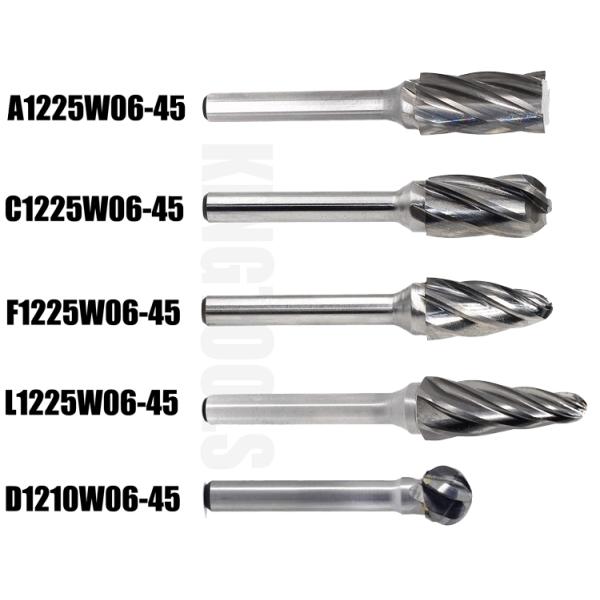 Carbide Burr Bits Diamond Cut Aluma Tooth Shape Wide Head Diameter Range for Precise Milling
