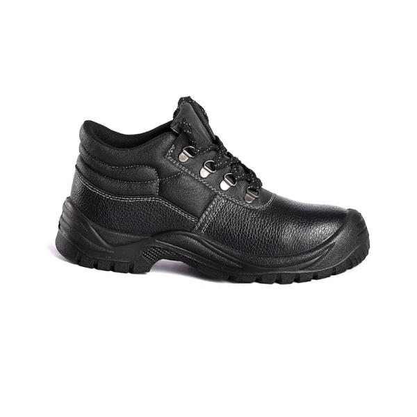 Chaussures de travail en cuir noir pur, chaussures de travail en acier, chaussures de sécurité pour hommes