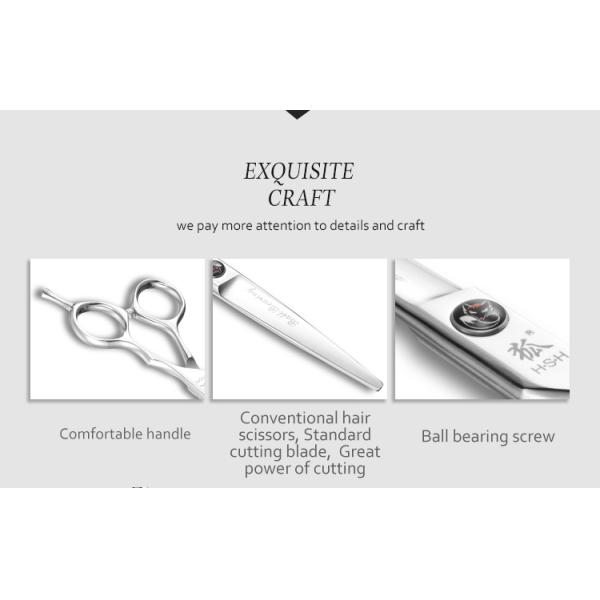 Silver Hair Thinning Japanese Steel Scissors Adjustable UFO Screws