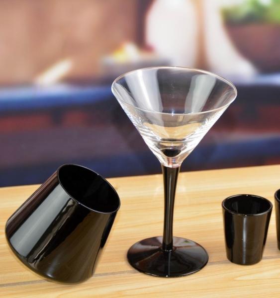 Grupo inteiro Stemed robusto pesado Crystal Cocktail Glasses, vidros de Martini do vintage