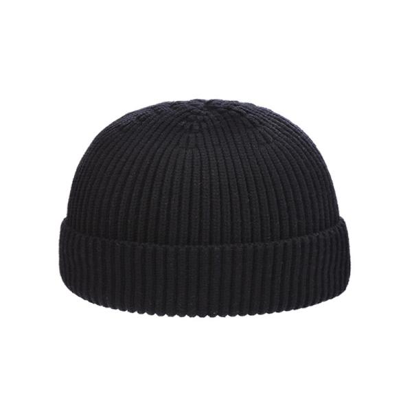Warm Ribbed Ski Hat Retro Beanies And Caps Brimless Winter Hats Men Fisherman Beanie Cap