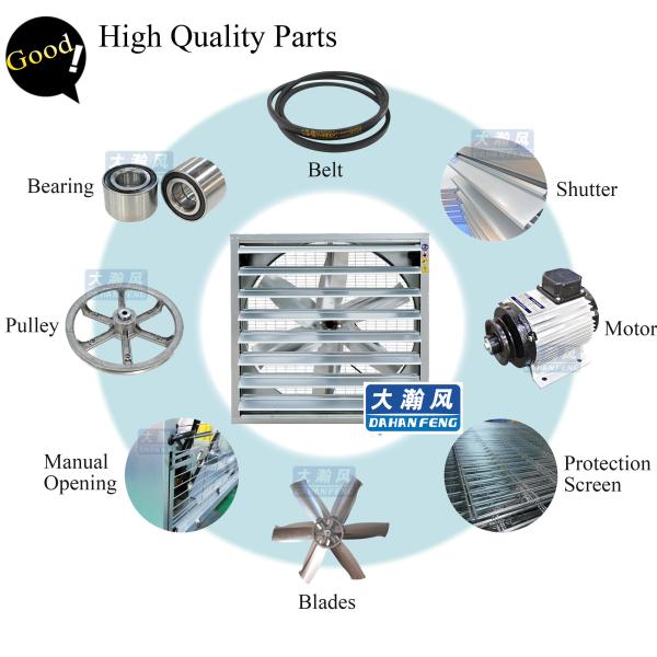 DHF Belt type 400mm exhaust fan/ blower fan/ ventilation fan motor bottom