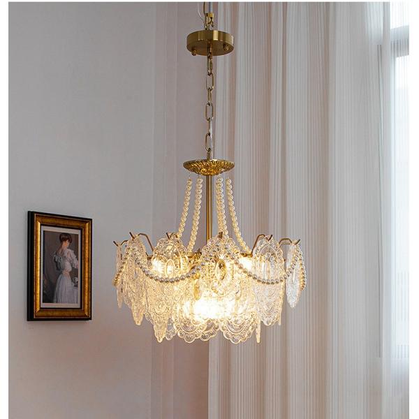 Luxury Villa Living Room Chandelier Glass Lampshade Fancy Chandelier(WH-CY-246)
