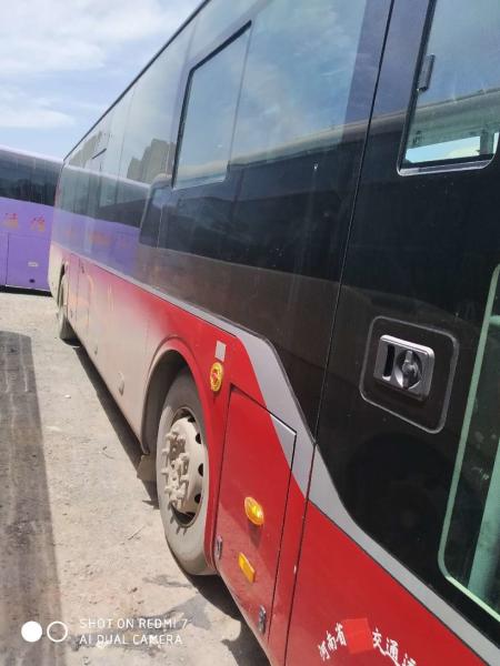 Red Diesel LHD Used Yutong Buses 68 Seats With Manual Transmission