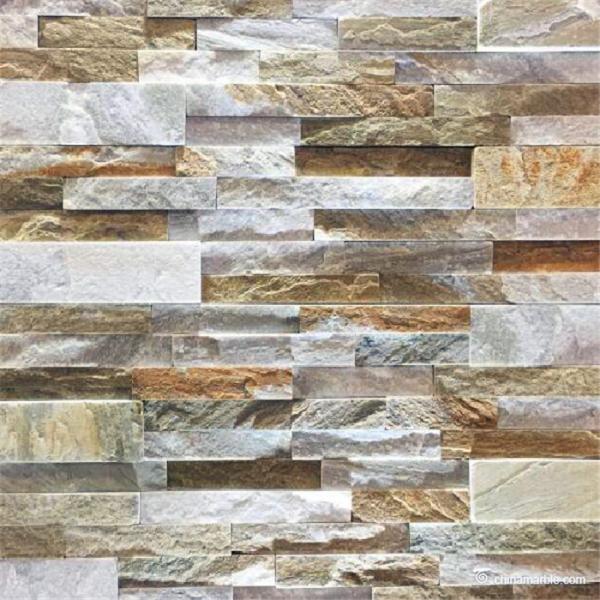 Slate Culture Stone High Hardness Yellow white Slate Culture Stone For Wall Cladding
