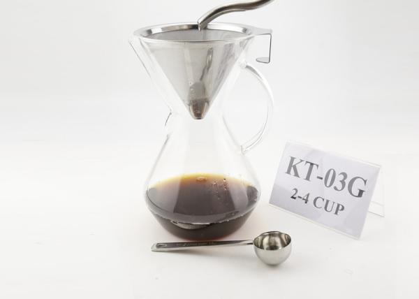 Hot Selling Stainless Steel Custom 4 Cup Reusable Coffee Filter Pour Over Coffee Maker Gift Set