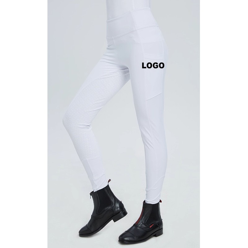 Custom OEM Women Four Seasons High Elastic Silicone Grip Equestrian Training Horse Riding Breeches