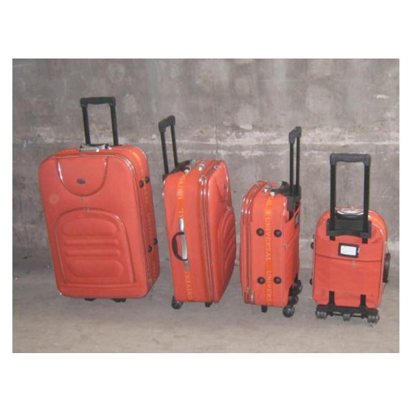 Bright Color Soft Eva 8 Wheel Luggage Set , Iron Trolley Travel Suitcase With Wheels