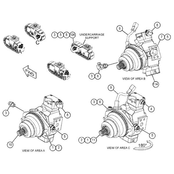 4769348 476-9348 CA4769348 for CAT PM310 PM312 PM313 Cold Planer parts Hydraulic MOTOR GP-PISTON MOTOR GP-PISTON (LEFT SIDE, REAR) (FRONT RIGHT) Aftermarket Original